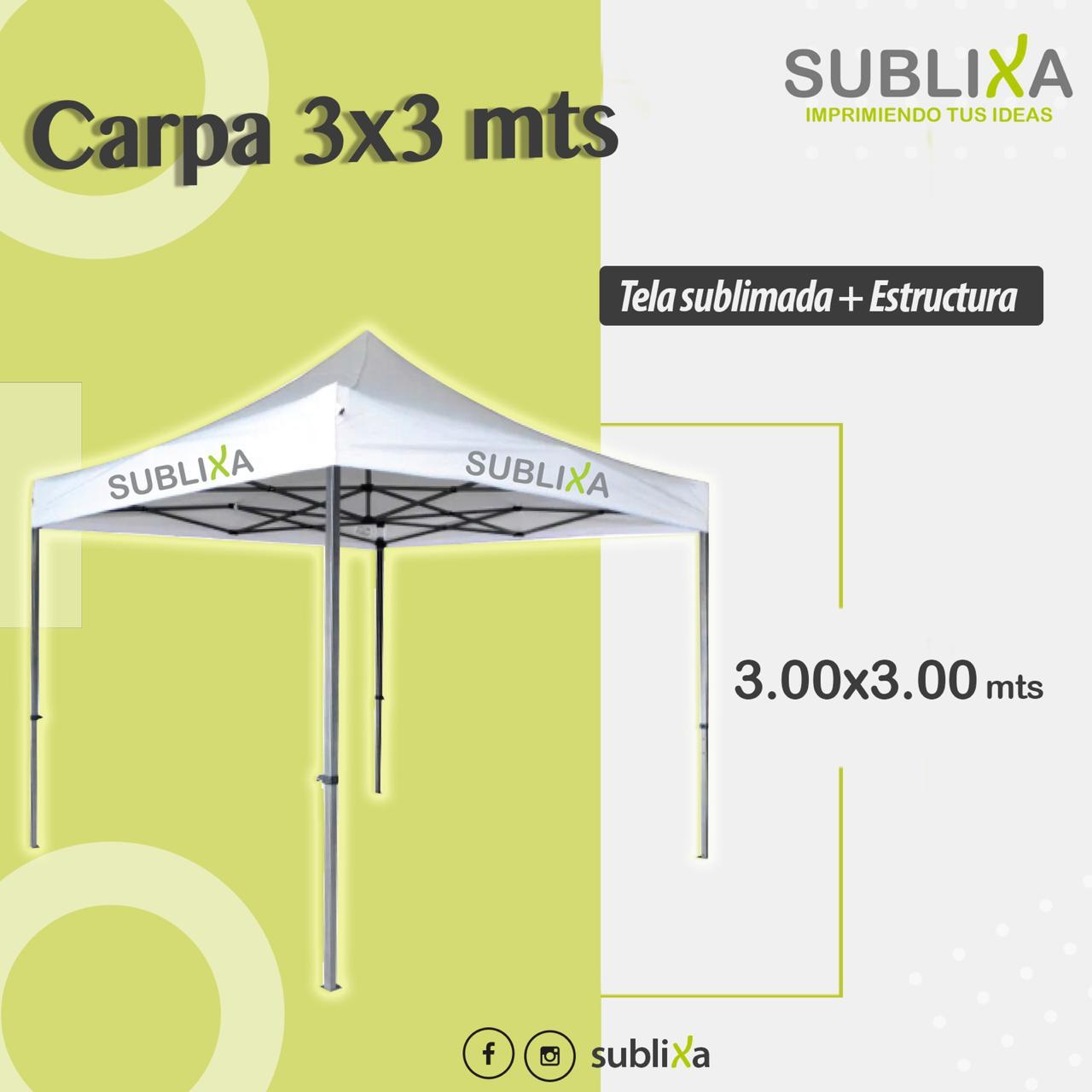 CARPA PLEGABLE 2X2 MTS – Sublixa Displays